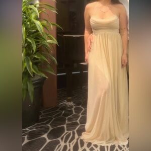 Elegant Cream Evening Gown